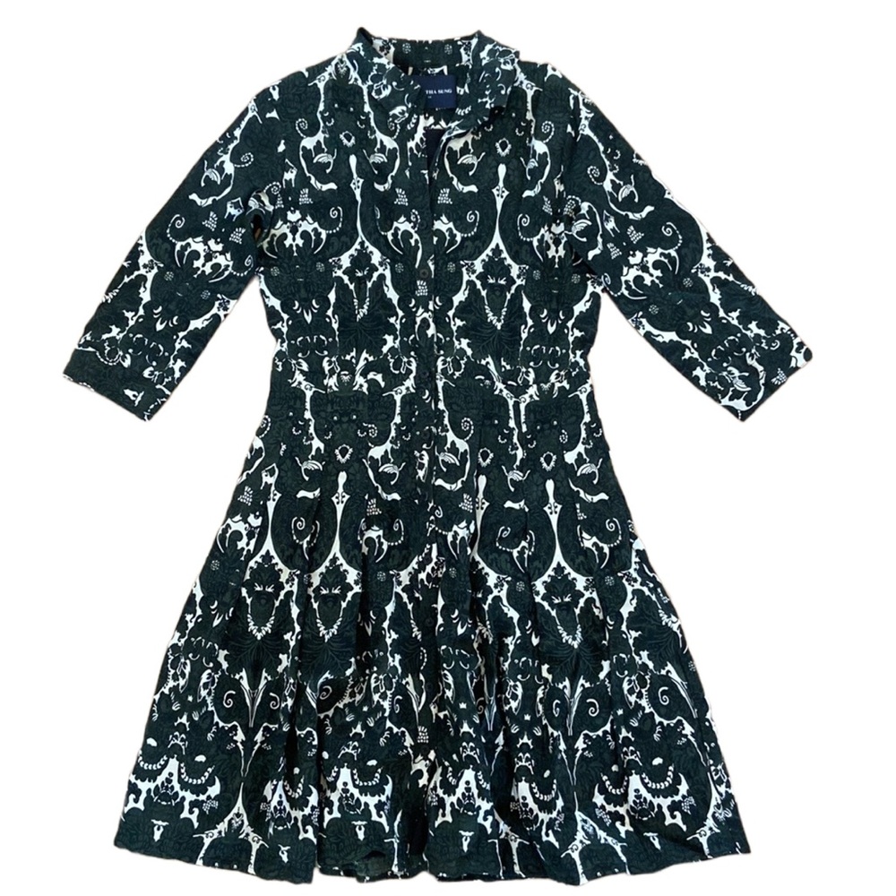 Samantha Sung Wool Silk Blend Audrey Dress